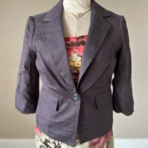 The Limited Purple Tailored Blazer with Notched Lapels